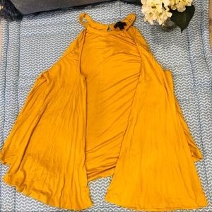 Cold Shoulder Bell Sleeve Top